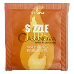 Основне фото Пробник зігріваючого орального гелю Sensuva Sizzle Lips Warming Edible Gel Cinnamon Pastry ром і вершки 6 мл