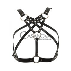 Основное фото Портупея на грудь Zado Leren Harness With Metal Rings чёрная