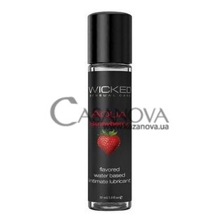 Основне фото Оральний лубрикант Wicked Sensual Care Aqua Strawberry полуниця 30 мл