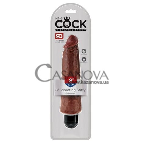 Основное фото Вибратор King Cock 8 Vibrating Stiffy коричневый 25 см