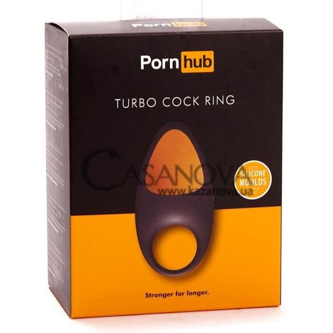 Основне фото Віброкільце-стимулятор Pornhub Turbo Cock Ring чорно-жовтогаряче
