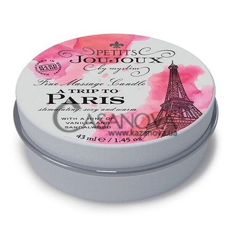 Основное фото Массажная свечa Petits Joujoux A Trip To Paris ваниль и сандаловое дерево 43 мл