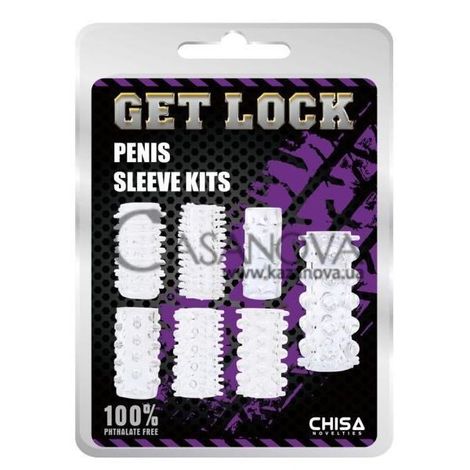 Основное фото Набор насадок Get Lock Penis Sleeve Kits прозрачный