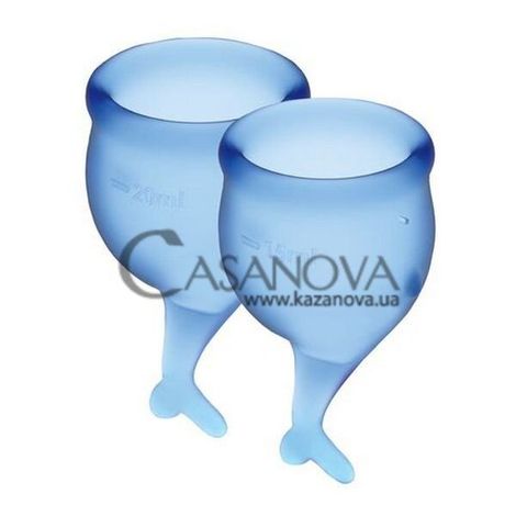 Основное фото Набор из 2 менструальных чаш Satisfyer Feel Secure синий