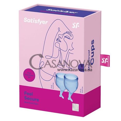 Основне фото Набір із 2 менструальних чаш Satisfyer Feel Secure синій