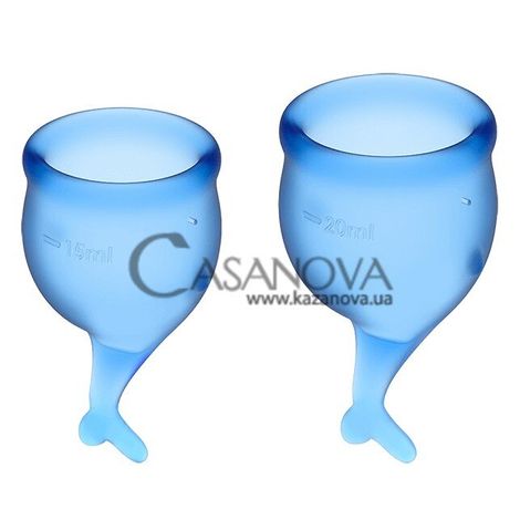 Основное фото Набор из 2 менструальных чаш Satisfyer Feel Secure синий