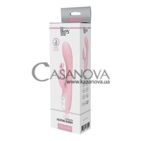 Основное фото Rabbit-вибратор с подогревом Heating Bunny розовый 22,5 см