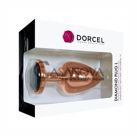 Основне фото Анальна пробка Dorcel Diamond Plug L золотиста з чорним 9,5 см