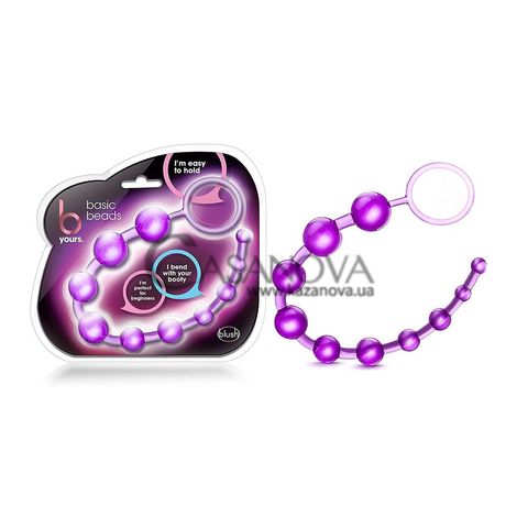 Основное фото Анальная цепочка Basic Beads Blush Novelties фиолетовая 32 см
