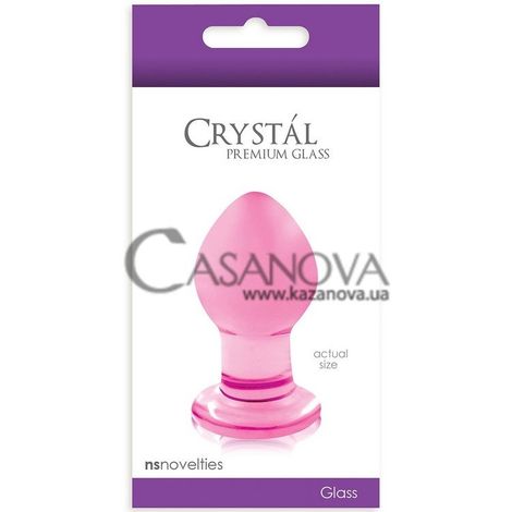 Основное фото Анальная пробка Crystal Premium Glass Small розовая 6,2 см