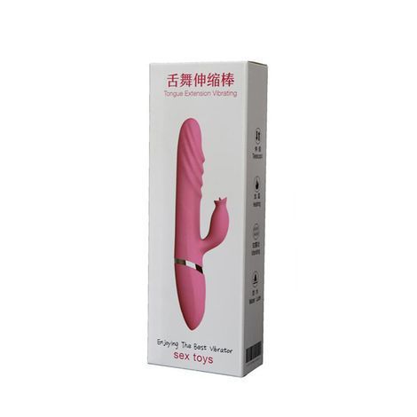 Основне фото Rabbit-вібратор з імітацією фрикцій та нагріванням Boss of Toys Tongue Extension Vibrating рожевий 21,9 см