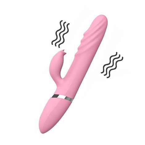 Основне фото Rabbit-вібратор з імітацією фрикцій та нагріванням Boss of Toys Tongue Extension Vibrating рожевий 21,9 см