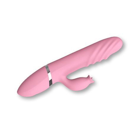 Основне фото Rabbit-вібратор з імітацією фрикцій та нагріванням Boss of Toys Tongue Extension Vibrating рожевий 21,9 см