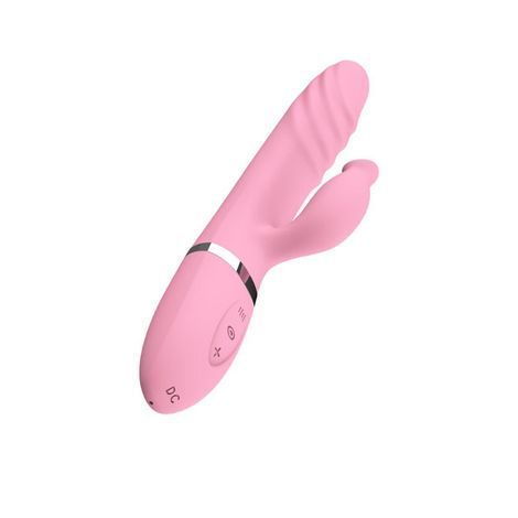 Основне фото Rabbit-вібратор з імітацією фрикцій та нагріванням Boss of Toys Tongue Extension Vibrating рожевий 21,9 см
