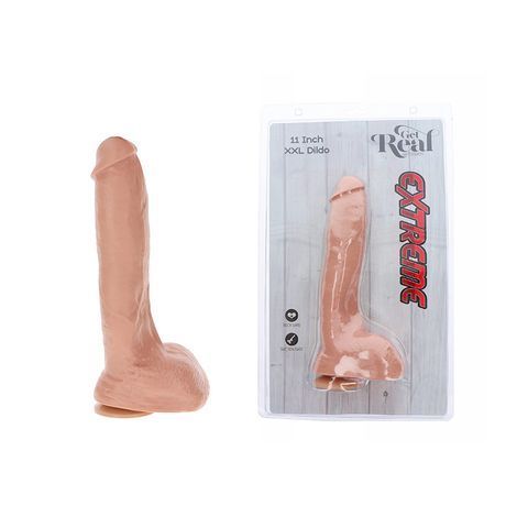 Основне фото Реалістичний фалоімітатор на присосці ToyJoy Extreme XXL Dildo 11 Inch тілесний 28 см