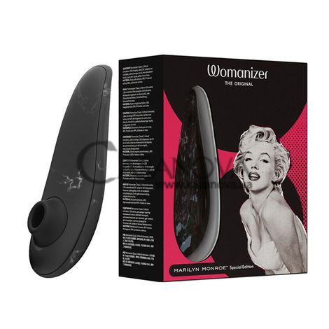 Основне фото Вакуумний стимулятор клітора Womanizer Marilyn Monroe Special Edition чорний 14,8 см