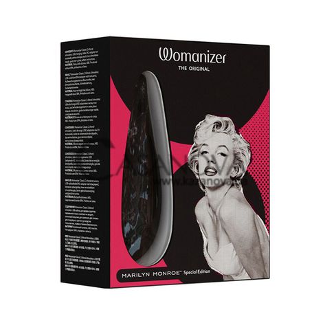 Основне фото Вакуумний стимулятор клітора Womanizer Marilyn Monroe Special Edition чорний 14,8 см