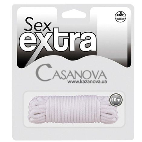 Основне фото Мотузка для бондажу Sex Extra біла 10 м