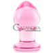 Дополнительное фото Анальная пробка Crystal Premium Glass Small розовая 6,2 см