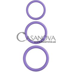 Основне фото Набір ерекційних кілець Stimu Ring фіолетовий 3 штуки