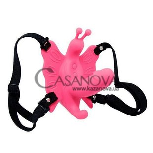 Основное фото Клиторальная вибробабочка Ultra Passionate Harness BW-022045 розовая