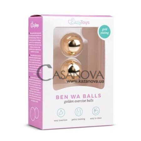 Основне фото Вагінальні кульки EasyToys Ben Wa Balls Golden Exercise Balls золотисті