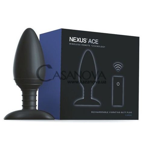 Основне фото Анальна вібропробка Nexus Ace Large чорна 17,8 см