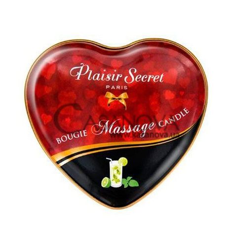 Основное фото Массажная свеча сердце Plaisirs Secrets Bougie Massage Candle мохито 35 мл