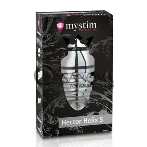 Основне фото Анальна пробка для електростимуляції Mystim Hector Helix S срібляста 10 см