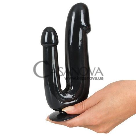 Основное фото Двойной фаллоимитатор Naghty Toys Duo Dildo чёрный 17,5 см
