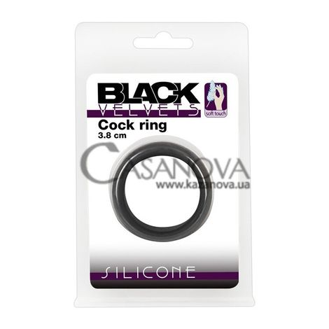 Основне фото Ерекційне кільце Black Velvets Cock Ring чорне 3,8 см