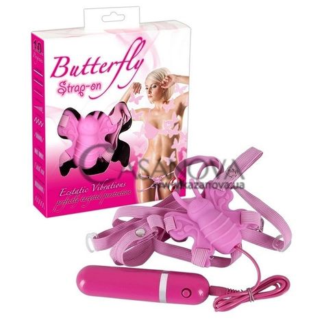 Основне фото Кліторальний стимулятор Butterfly Strap-On рожевий