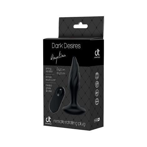 Основное фото Анальная пробка Dark Desires Angelina чёрная 14 см