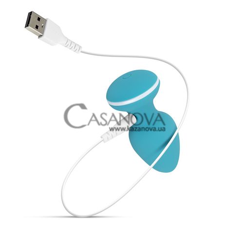 Основное фото Анальная пробка с вибрацией Cala Azul Blanca Vibrating Anal Plug голубая 8,3 см