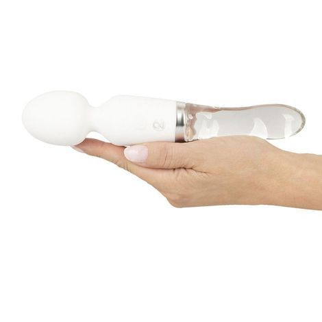 Основное фото Двухсторонний вибромассажёр You2Toys Liaison Wand LED Vibrator белый 21,5 см