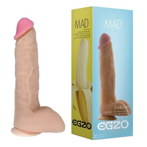 Основне фото Фалоімітатор на присосці Egzo Mad Evolution тілесний 23,5 см
