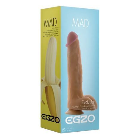 Основне фото Фалоімітатор на присосці Egzo Mad Evolution тілесний 23,5 см