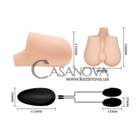Основне фото Штучна вагіна та анус з вібрацією Lybaile Crazy Bull BM-009113Z-1 тілесна