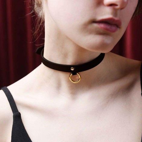 Основное фото Ошейник Upko Leather Thin Choker чёрный