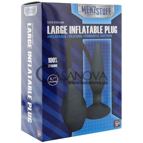 Основне фото Пробка-розширювач Menz Stuff Large Inflatable Plug чорна 14,5 см