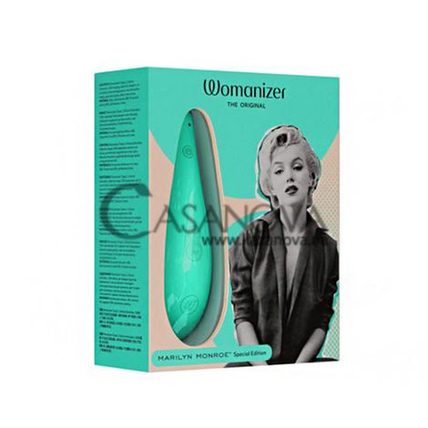 Основне фото Вакуумний стимулятор клітора Womanizer Marilyn Monroe Special Edition бірюзовий 14,8 см