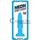 Дополнительное фото Анальная пробка Neon Butt Plug голубая 10,8 см