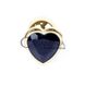 Додаткове фото Анальна пробка Jewellery Gold Heart Black Crystal золотиста 7 см