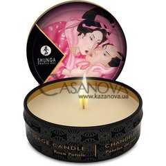 Основне фото Свічка для масажу Shunga Massage Candle пелюстки троянд 30 мл