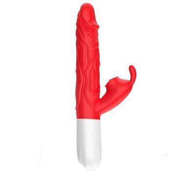 Основное фото Rabbit-вибратор Boys of Toys B-Series Silicone Vibrator красный 23,1 см