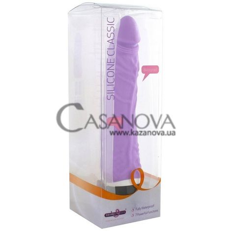 Основное фото Реалистичный вибратор Silicone Classic Slim фиолетовый 21 см