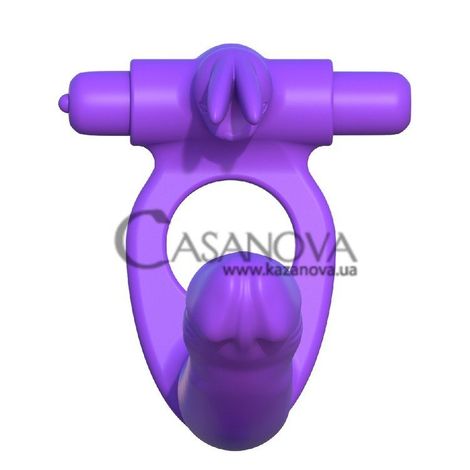 Основное фото Насадка для двойного проникновения Fantasy C-Ringz Silicone Double Penetrator Rabbit фиолетовый 17,8 см