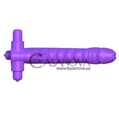 Основне фото Насадка для подвійного проникнення Fantasy C-Ringz Silicone Double Penetrator Rabbit фіолетовий 17,8 см