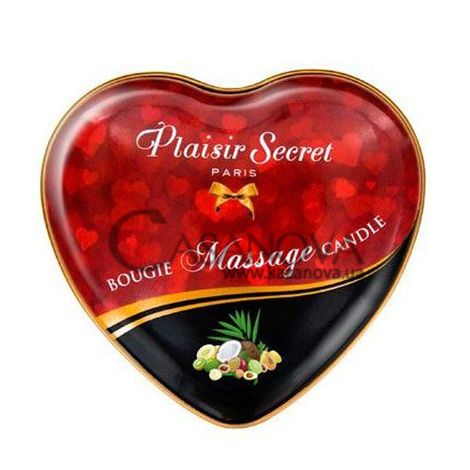 Основне фото Масажна свічка серце Plaisirs Secrets Bougie Massage Candle екзотичні фрукти 35 мл