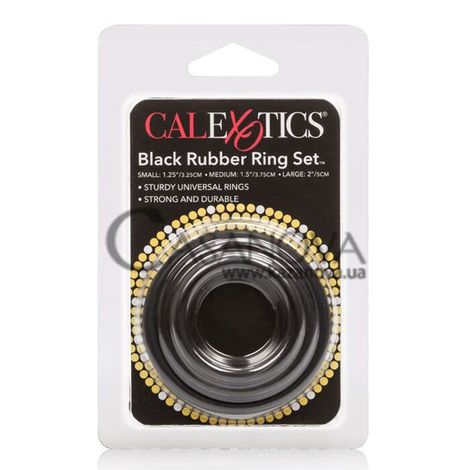 Основне фото Набір ерекційних кілець Black Rubber Ring Set чорний